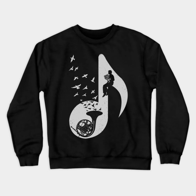 Musical - French Horn Crewneck Sweatshirt by barmalisiRTB